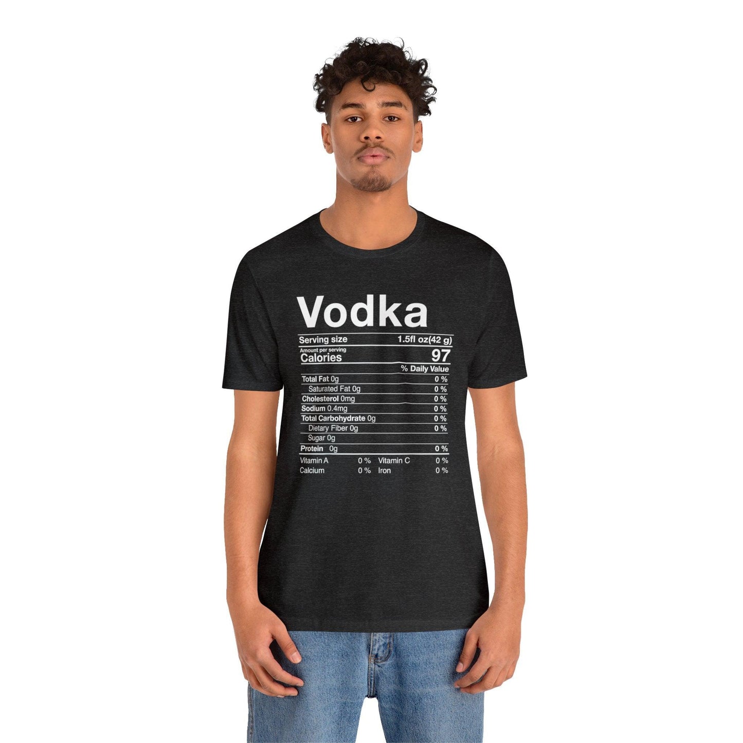 Vodka Nutritional Label - Wicked Naughty Apparel