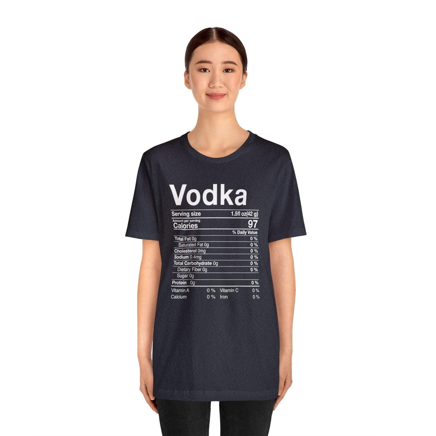 Vodka Nutritional Label - Wicked Naughty Apparel