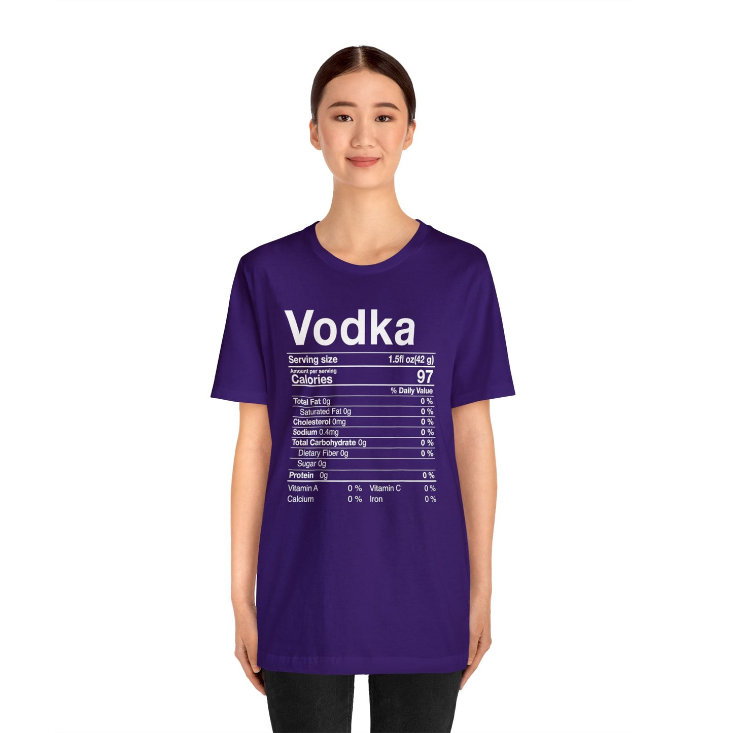 Vodka Nutritional Label - Wicked Naughty Apparel