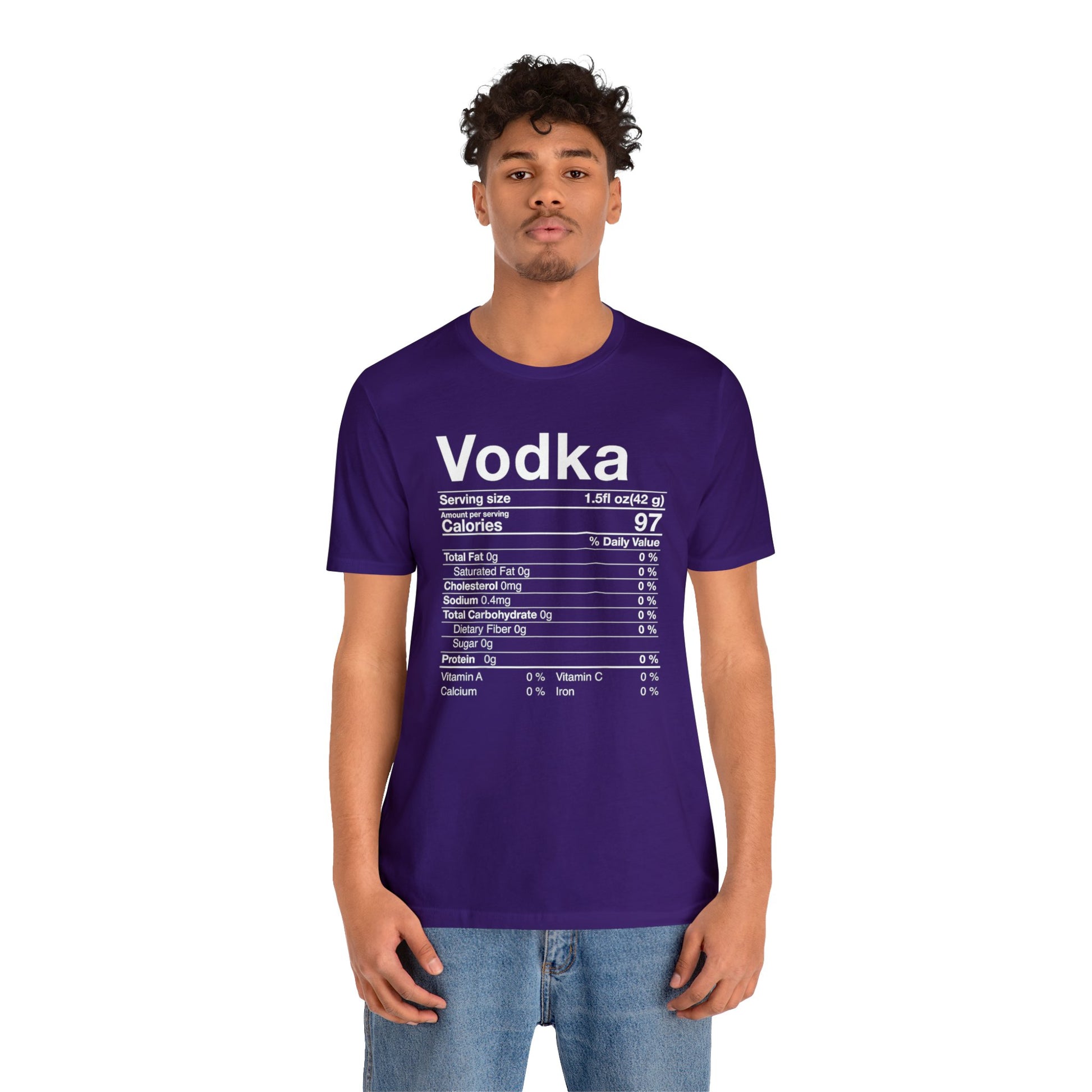 Vodka Nutritional Label - Wicked Naughty Apparel