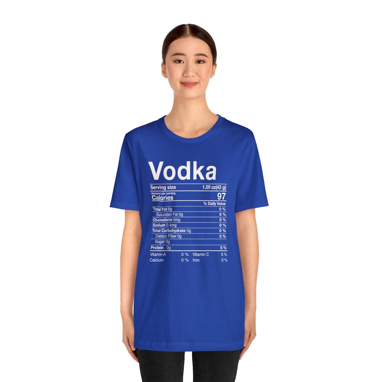 Vodka Nutritional Label - Wicked Naughty Apparel