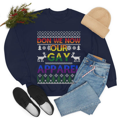 "Don We Now Our Gay Apparel" Crewneck Sweatshirt - Wicked Naughty Apparel