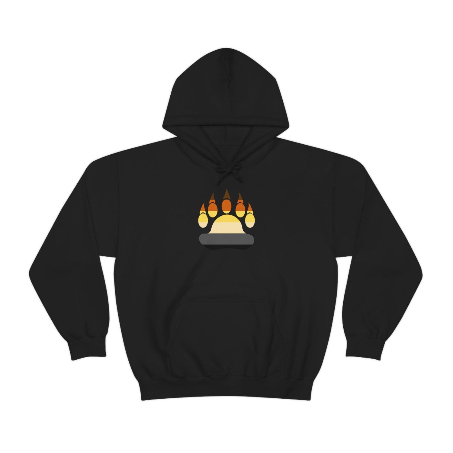Gay Bear Flag Paw Print - Hoodie - Wicked Naughty Apparel