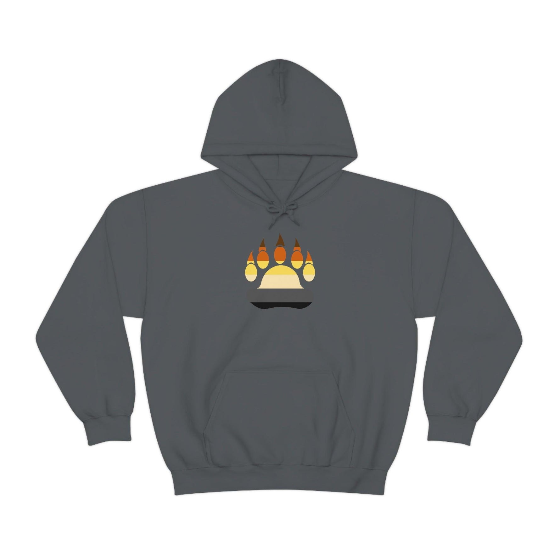 Gay Bear Flag Paw Print - Hoodie - Wicked Naughty Apparel