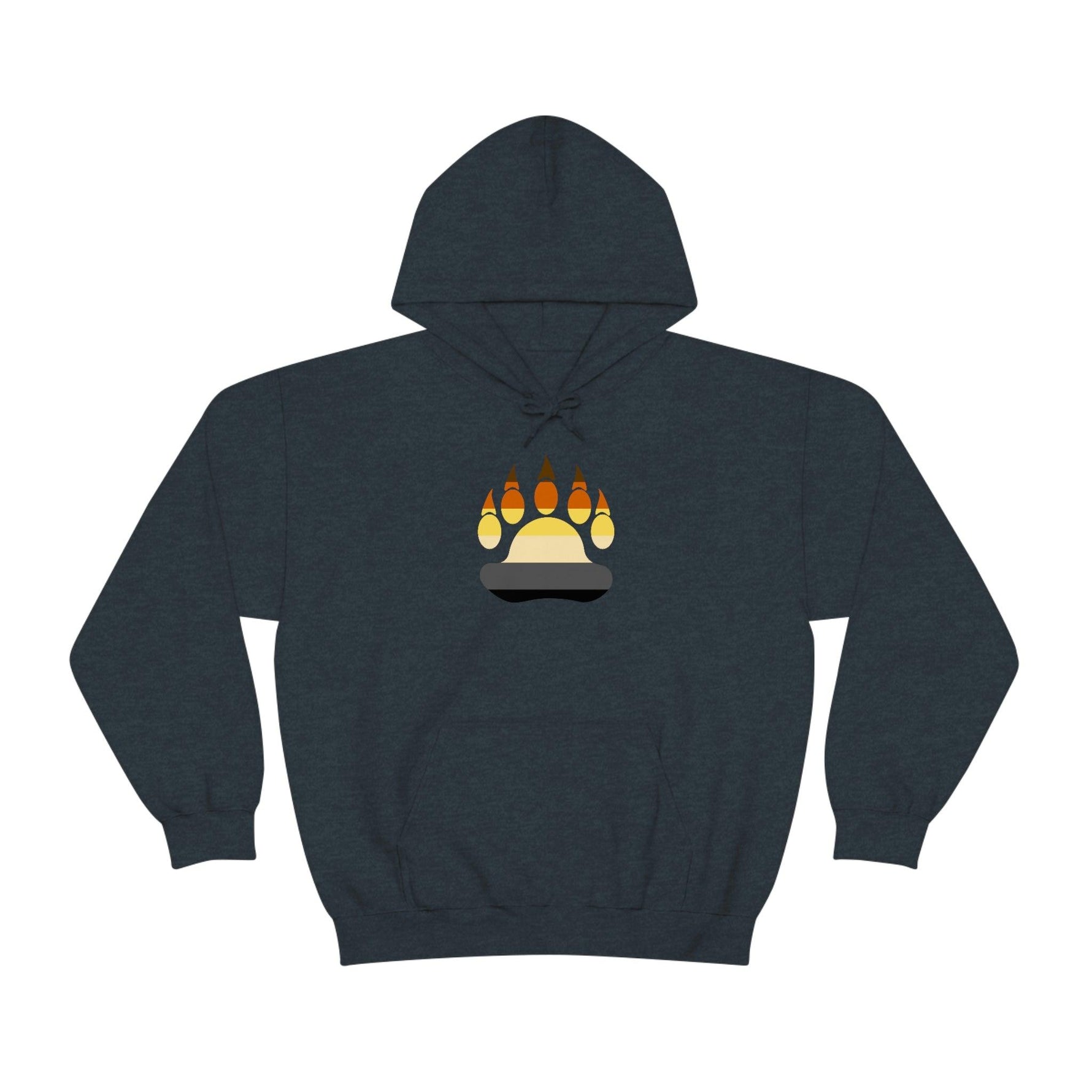 Gay Bear Flag Paw Print - Hoodie - Wicked Naughty Apparel