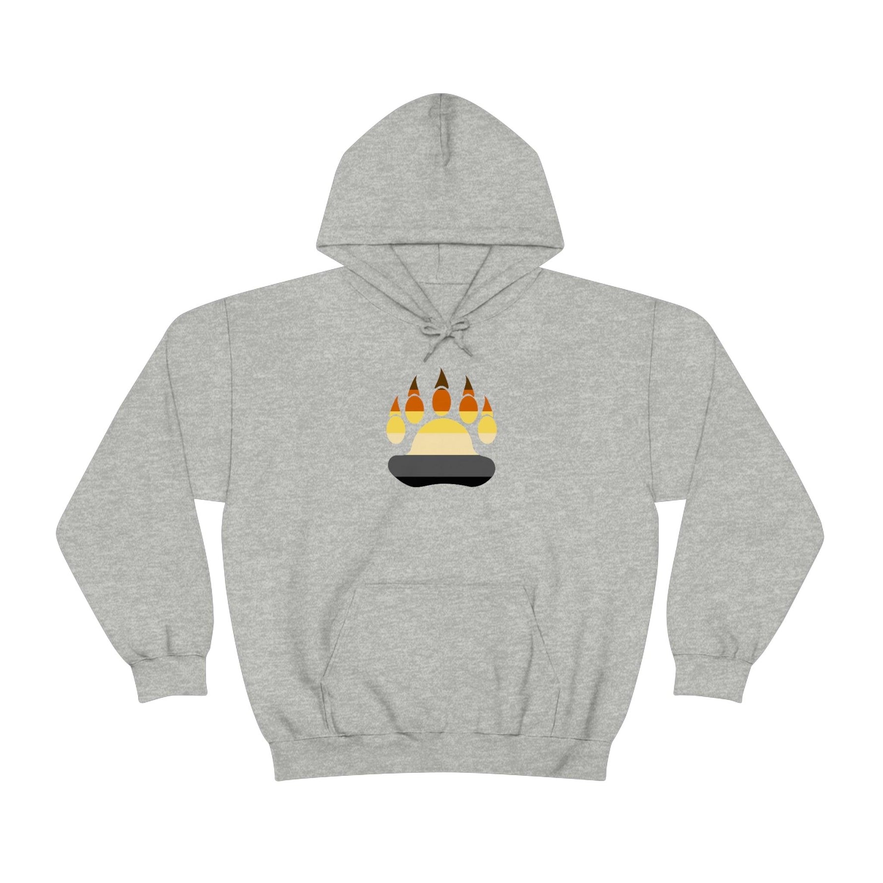 Gay Bear Flag Paw Print - Hoodie - Wicked Naughty Apparel