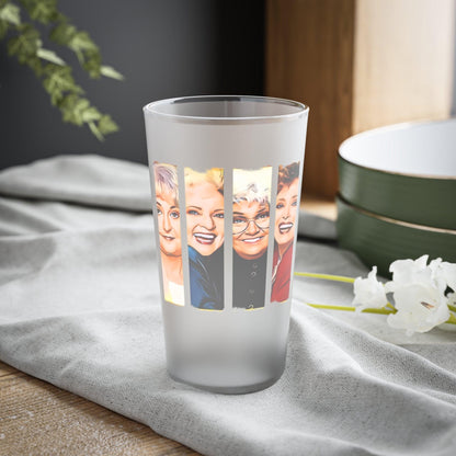 Golden Girls Frosted Pint Glass, 16oz - Wicked Naughty Apparel