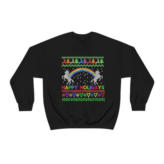 Happy Holigays - Sweatshirt - Wicked Naughty Apparel