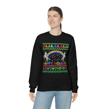 Happy Holigays - Sweatshirt - Wicked Naughty Apparel