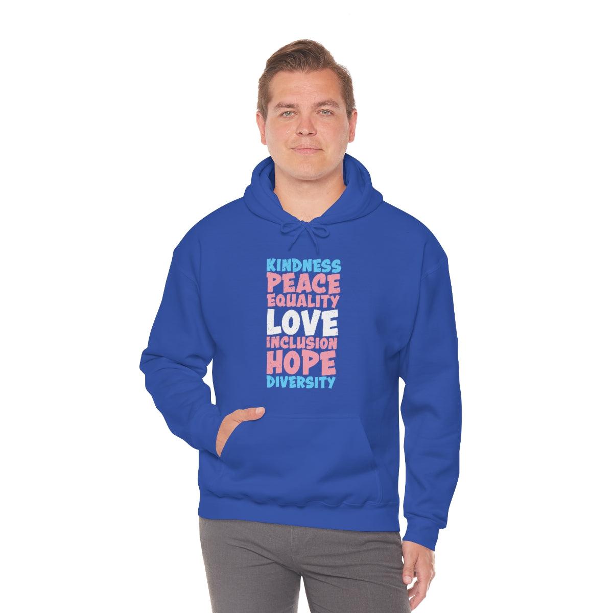 Kindness, Peace, Equality Hoodie - Wicked Naughty Apparel