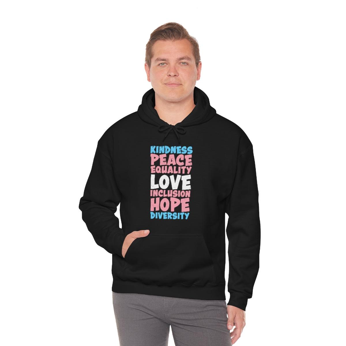 Kindness, Peace, Equality Hoodie - Wicked Naughty Apparel