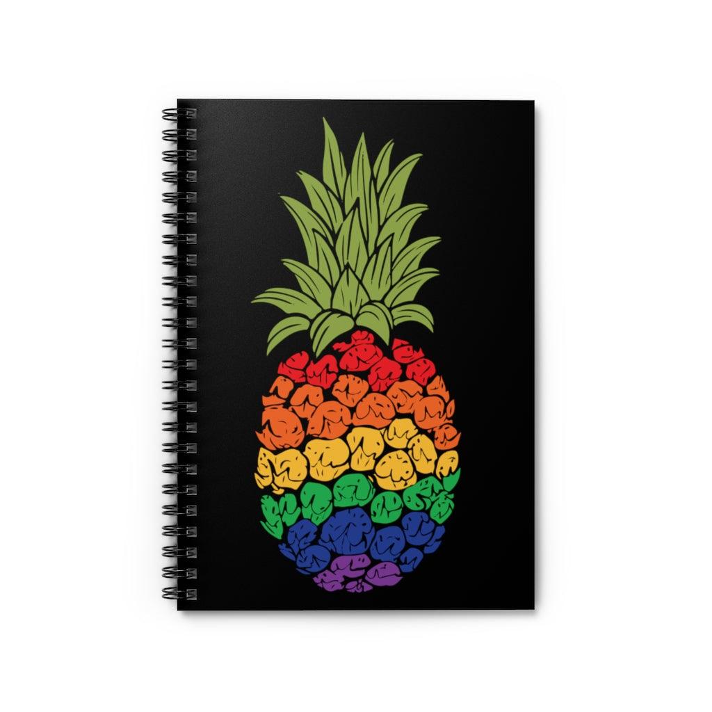 LGBTQ Pineapple Spiral Notebook - Wicked Naughty Apparel
