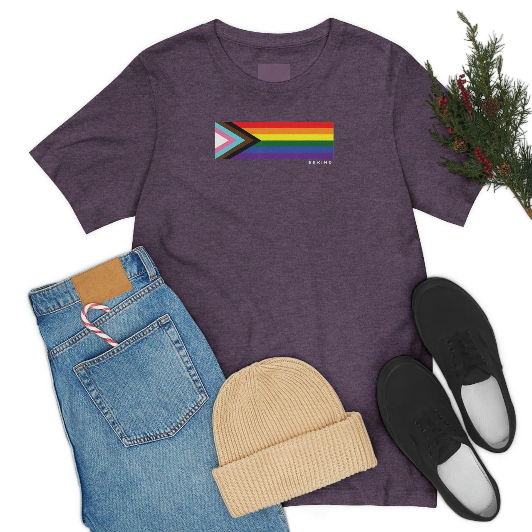 LGBTQ Pride Progress Flag - Be Kind - Wicked Naughty Apparel