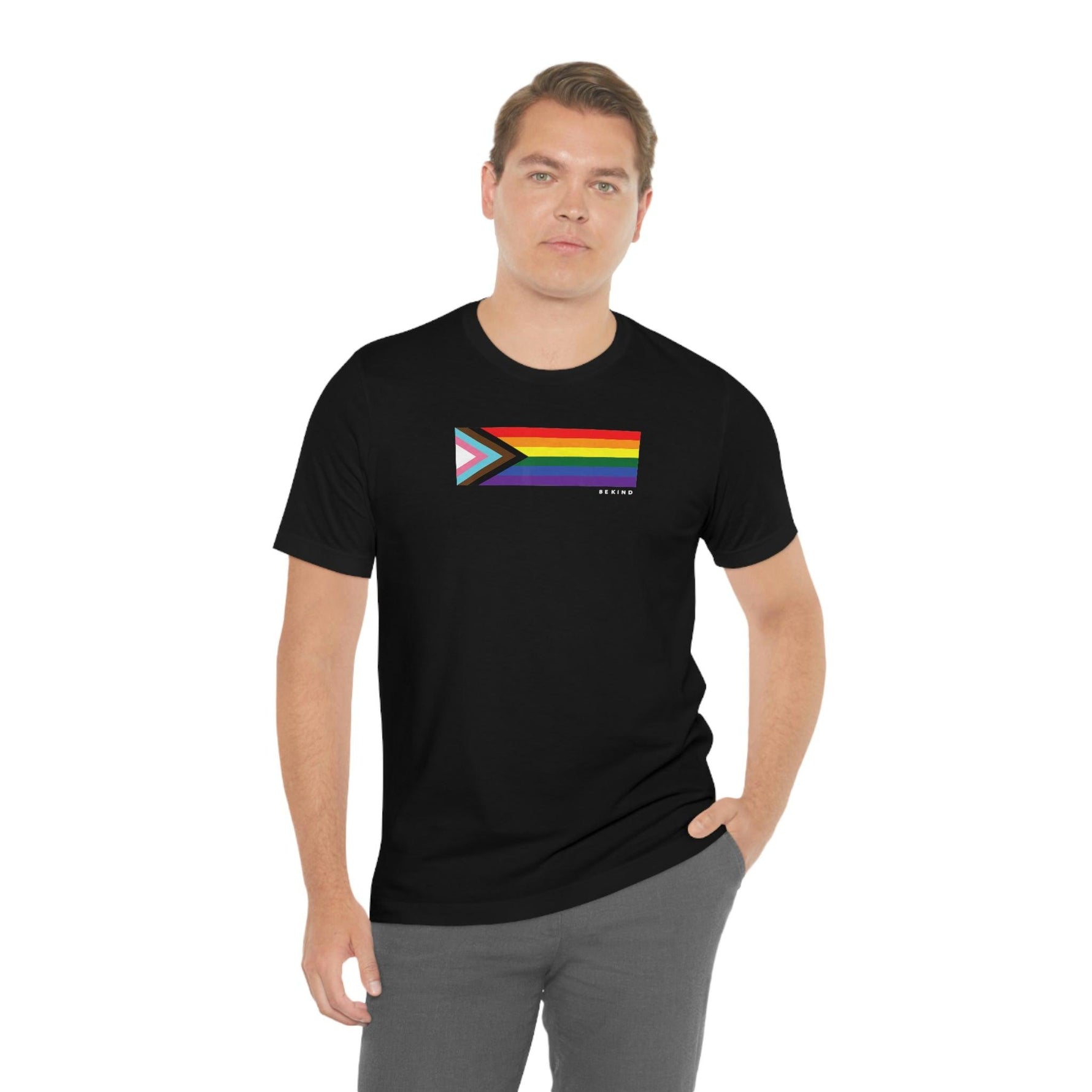 LGBTQ Pride Progress Flag - Be Kind - Wicked Naughty Apparel