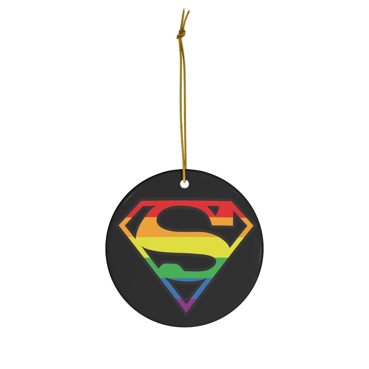 Super Gay Christmas Ornament - Wicked Naughty Apparel