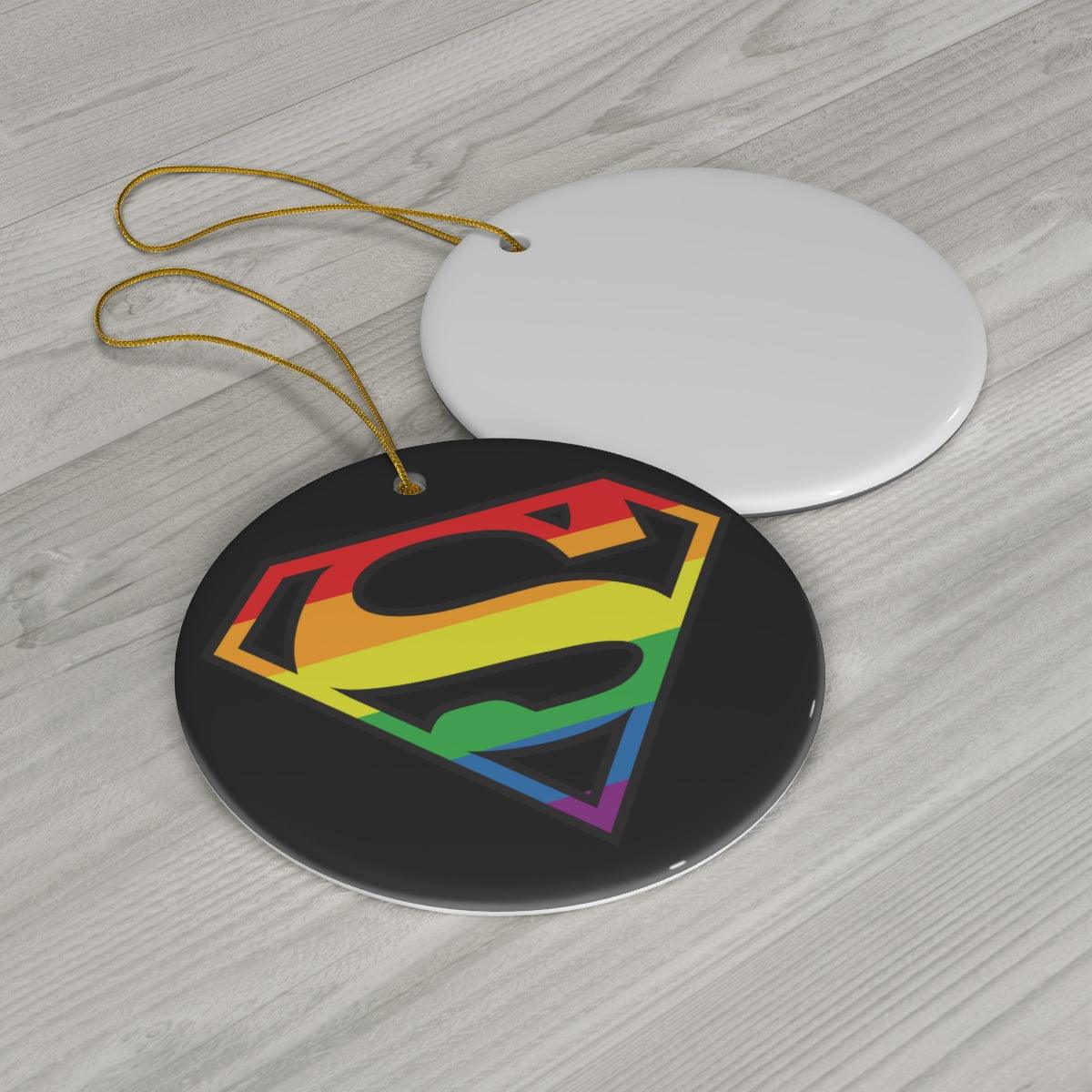 Super Gay Christmas Ornament - Wicked Naughty Apparel